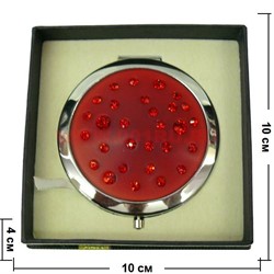 Зеркало косметическое, карманное со стразами  (Z-1355) - фото 94235