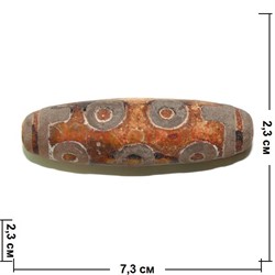 Бусина Дзи "10 глаз" 7,3 см - фото 94237