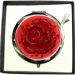 Зеркало косметическое, карманное со стразами  (Z-1357) - фото 94245