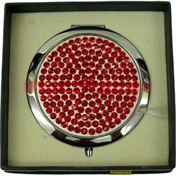 Зеркало косметическое, карманное со стразами  (Z-1373) - фото 94266