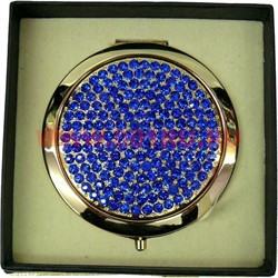 Зеркало косметическое, карманное со стразами  (Z-1375) - фото 94278