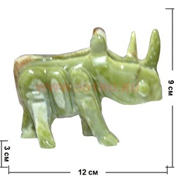 Носорог из оникса 10 см 4 дюйма - фото 94371