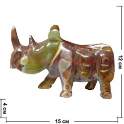 Носорог 12см, оникс (6 дюймов) - фото 94375