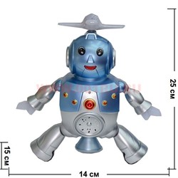 Игрушка "робот" музыкальная крутящаяся - фото 94438