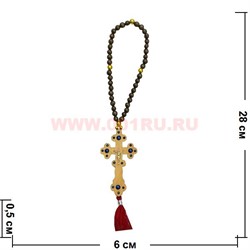 Православный амулет "Подвеска с крестом" деревянная 50 шт/упаковка - фото 94479