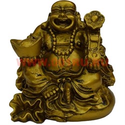 Хотей с жезлом Жу И и слитком (GV-86) 9,5 см 60 шт/кор - фото 95297