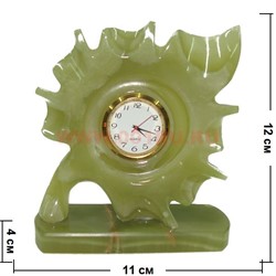 Часы из оникса «Листок» малый - фото 95355