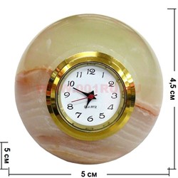 Часы из оникса "Шар" 4,5 см (2 дюйма) - фото 95357
