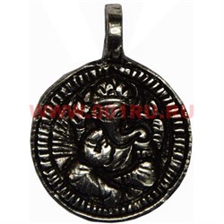 Подвеска Ганеша металлическая под мельхиор - фото 95434