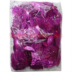 Пайетки "лист" крупные "фиолетовый" цена за уп из 100 гр - фото 95902