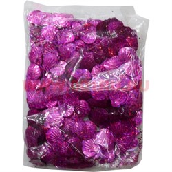 Пайетки "ракушки" фиолетовые цена за уп из 100 гр - фото 96014