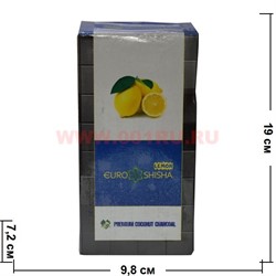 Уголь для кальяна Euro Shisha Lemon 1 кг 96 шт 22х22 мм - фото 96474
