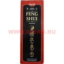 Благовония HEM "Feng Shui 5-in1" (феншуй 5-в-1) 6 шт/уп, цена за уп - фото 96672