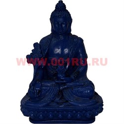 Статуэтка Будды синяя из полистоуна 12 см - фото 96988