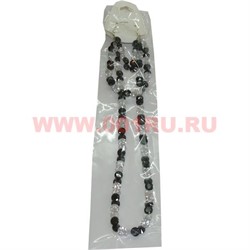 Набор:подвеска,браслет и серьги из циркона черно-белый цвет - фото 97012