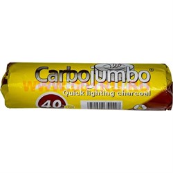 Уголь для кальяна CarboJumbo 40 мм быстровоспламеняющийся 100 таблеток - фото 97107