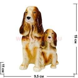 Две собаки спаниеля из фарфора 15 см (символ 2018 года) - фото 97115
