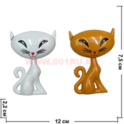 Зажигалка газовая "Котики" цвета в ассортименте - фото 97376