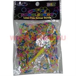 Набор резиночек 200 шт многоцветные фигурные, цвета в ассортименте - фото 97454