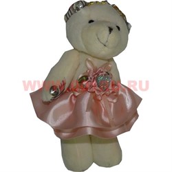 Мишка в юбочке со стразами 4 вида (104) цена за 24 шт - фото 97588