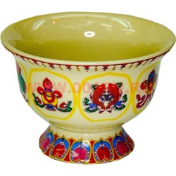 Чаша буддийская для подношений цветная, цена за уп 8 шт (с узорами) - фото 97763