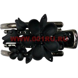 Заколка для волос (CJ2-832) "черный цветок" цена за 12 штук - фото 97799