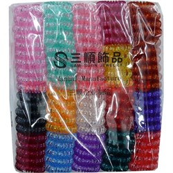 Резинка для волос пластиковая цветная мягкая 100 шт/упаковка - фото 98657