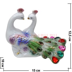 Павлины "парочка" из фарфора (12,5 см высота) - фото 98749