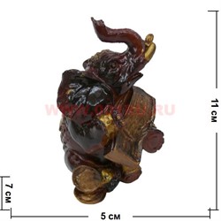 Слоник из полистоуна (163) с книгой (144 шт/кор) - фото 98778