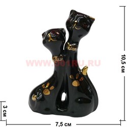 Кошечки черные из фарфора в ассортименте (10,5 см высота) - фото 98816