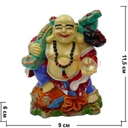 Нэцке, хотей с жезлом ЖуИ и жемчужиной (11,5 см высота) - фото 98883