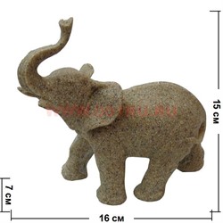 Слоник "под мрамор" 15 см - фото 98887