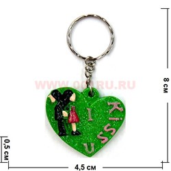Брелок "Love Kiss Miss" (DLK-09) из полистоуна, цена за 120 штук - фото 99083