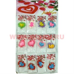 Брелок "Сердце с завитушками" (DLK-07) из полистоуна, цена за 120 штук - фото 99095