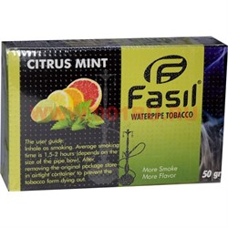 Табак для кальяна Fasil «Citrus Mint» 50 гр (фасиль цитрусовые с мятой) - фото 99510