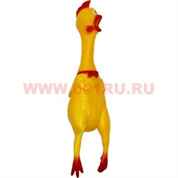 Игрушка "курица" 30 см со звуком резиновая 80 шт/коробка - фото 99623