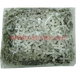 Крестик под серебро (R-620) 1000 шт раз. 3х2 см цена за упаковку - фото 99815