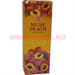Благовония HEM "Musk Peach" (персик мускус) цена за упаковку из 6 тубусов - фото 99866