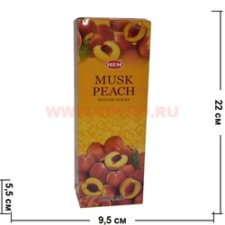 Благовония HEM "Musk Peach" (персик мускус) цена за упаковку из 6 тубусов - фото 99867