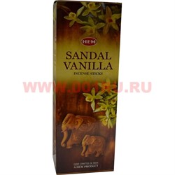 Благовония HEM "Sandal Vanilla" (сандал ваниль) 6 шт/уп, цена за уп - фото 99876