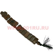Перекидные четки из обсидиана коричневые