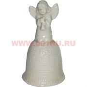 Колокольчик 12 см из фарфора (KL-1653) Ангелочек 144 шт/кор
