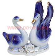 Лебеди из фарфора со стразами (773) 2 цвета 17 см