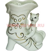 Ваза из фарфора «Кот с сапогом» (карандашница)