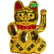 Кот манэки-нэко (KL-154) из пластика 14,5 см на 1 АА батарейку 120 шт/кор