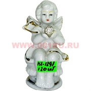 Ангелочек (KL-1291) фарфоровый 9,5 см с жемчужиной 120 шт/кор