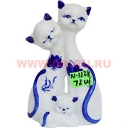 Котики из фарфора под гжель (KL-1228) высота 13 см 72 шт/кор