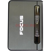 Портсигар-зажигалка Focus с выкидывателем сигарет (JD-YH002)