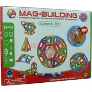 Конструктор магнитный Mag-Biulding 58 деталей (24 шт/кор)