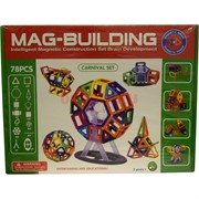 Конструктор магнитный Mag-Biulding 78 шт (12 шт/кор) Маг-Билдинг